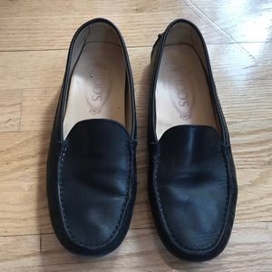 Tods black Gommini Plain Moc